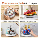 Ecoco Kitchen Rotating Spice Condiment Storage Rack Bathroom Swivel Tray Organizer Black - Close-Up Angle