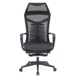 EGCX-K339L Ergonomic Office Chair Seat Adjustable Height Deluxe Mesh Chair Back Support Footrest - Front View