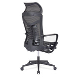 EGCX-K339L Ergonomic Office Chair Seat Adjustable Height Deluxe Mesh Chair Back Support Footrest - Side View