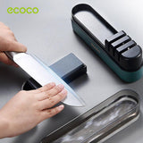 Multipurpose Ceramic Carbide Knife Shapener For Knives Scissors Cleaver Keychain Grey - Side View