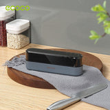 Multipurpose Ceramic Carbide Knife Shapener For Knives Scissors Cleaver Keychain Grey - 45-Degree Angle