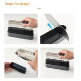 Multipurpose Ceramic Carbide Knife Shapener For Knives Scissors Cleaver Keychain Grey - Extra Image