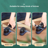 Multipurpose Ceramic Carbide Knife Shapener For Knives Scissors Cleaver Keychain Grey - Extra Image