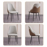 VELLUTO Dining Chair Modern upholstered Leather Kitchen Chairs with armrests Bathtub Chair Leisure Lounge Chair Living Room Bedroom Home Set of 2 (Light Grey Duo) - Top-Down View