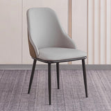 VELLUTO Dining Chair Modern upholstered Leather Kitchen Chairs with armrests Bathtub Chair Leisure Lounge Chair Living Room Bedroom Home Set of 2 (Light Grey Duo) - 45-Degree Angle