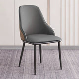 VELLUTO Dining Chair Modern upholstered Leather Kitchen Chairs with armrests Bathtub Chair Leisure Lounge Chair Living Room Bedroom Home Set of 2 Dark Grey - 45-Degree Angle