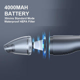 5000Pa Handheld Cordless Car Vacuum Cleaner Powerful Suction Portable Mini Home Wet Dry - 45-Degree Angle