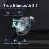 Wireless Bluetooth 5.1 Earphones Headphones Earbuds Headset - Top-Down View