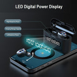 Wireless Bluetooth 5.1 Earphones Headphones Earbuds Headset - 45-Degree Angle