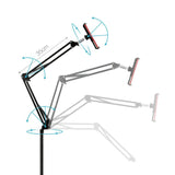 Hands Free Floor Stand Adjustable Bed Clip Holder For Tablet iPad iPhone 170cm - Close-Up Angle
