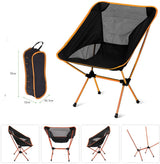 Ultralight Aluminum Alloy Folding Camping Camp Chair Outdoor Hiking Patio Backpacking Red - Top-Down View