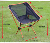 Ultralight Aluminum Alloy Folding Camping Camp Chair Outdoor Hiking Patio Backpacking Sky - 45-Degree Angle