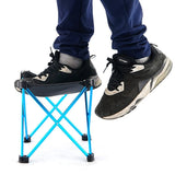 Mini Portable Outdoor Folding Stool Camping Fishing Picnic Chair Seat 80kg Blue - Rear View