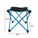 Mini Portable Outdoor Folding Stool Camping Fishing Picnic Chair Seat 80kg Blue - Extra Image