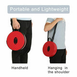 Portable Folding Stool Retractable Travel Seat Camping Fishing Chair Outdoor Red - Side View