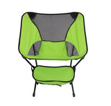 Ultralight Aluminum Alloy Folding Camping Camp Chair Outdoor Hiking Green - Low Angle