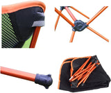 Ultralight Aluminum Alloy Folding Camping Camp Chair Outdoor Hiking Orange - 45-Degree Angle