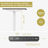 Standing Desk Height Adjustable Sit Stand Motorised Dual Motors Frame Grey Only - Top-Down View