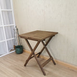 2xBackChair Folding Bistro Set Solid Fir Wood Chair Garden Outdoor Lounge - Close-Up Angle