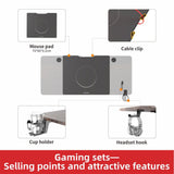 Gaming Standing Desk Home Office Lift Electric Height Adjustable Sit To Stand Motorized Standing Desk 1460 - Front View