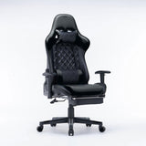 Gaming Chair Ergono Black REdmic Racing chair 165° Reclining Gaming Seat 3D Armrest Footrest - Low Angle