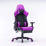 Gaming Chair Ergonomic Racing chair 165° Reclining Gaming Seat 3D Armrest Footrest Black White