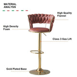 SERENITà Red Bean Brown Velvet Seat Kitchen Breakfast Bar Stools Counter Height Barstools with Back Cushioned Chairs for Home Bar x2 - Top-Down View