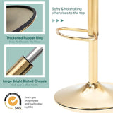 SERENITà Swivel Bar Stools Set of 2 Counter Height Barstools with Back Velvet Upholstered Adjustable Stool Chair Min Century Modern Bar Stool for Kitchen Island (Emerald Green) - Extra Image