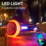 Gyroor G11 6.5 inch Hoverboard with Bluetooth Speaker and LED Lights Self Balancing Electric Scooter Hoverboard Skateboard - Side View