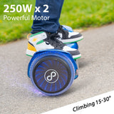 Gyroor G11 6.5 inch Hoverboard with Bluetooth Speaker and LED Lights Self Balancing Electric Scooter Hoverboard Skateboard - Top-Down View
