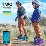 Gyroor G11 6.5 inch Hoverboard with Bluetooth Speaker and LED Lights Self Balancing Electric Scooter Hoverboard Skateboard - Low Angle