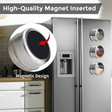 Magnetic Spice Jars Containers Spice Tins Wall Mounted Stainless Steel Base New 15PCS - Side View