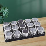 Magnetic Spice Jars Containers Spice Tins Wall Mounted Stainless Steel Base New 15PCS - Extra Image