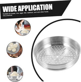 Housoutile 34cm Wok Steamer Dumpling Steamer Steaming Basket for Pot Dedicated Silver Accessories Stainless Steel Basket - Side View
