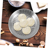 Housoutile 36cm Wok Steamer Dumpling Steamer Steaming Basket for Pot Dedicated Silver Accessories Stainless Steel Basket - 45-Degree Angle