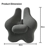 Orthopedic Memory Foam Seat Cushion Support Back Pain Chair Pillow Car Office Dark Grey - Extra Image