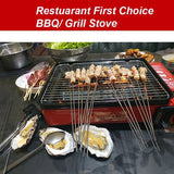 Portable Gas Stove Burner Butane BBQ Camping Gas Cooker With Non Stick Plate Red with Fish Pan and Lid - Top-Down View