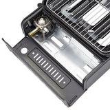 Portable Gas Stove Burner Butane BBQ Camping Gas Cooker With Non Stick Plate Black without Fish Pan and Lid