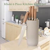 6-Piece Kitchen Knife Set Non-Stick Stainless Steel Blades with Universal Knife Block - Extra Image
