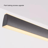 Modern Minimalist Trapezoid Pendant Light Adjustable LED Bar Light Black - Side View