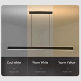 Modern Minimalist Trapezoid Pendant Light Adjustable LED Bar Light Black - Top-Down View