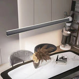 Modern Minimalist Trapezoid Pendant Light Adjustable LED Bar Light Black - Rear View