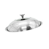 38cm Stainless steel Lid with Glass Window Frypan Casserole Pot Wok Replacement