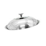 38cm Stainless steel Lid with Glass Window Frypan Casserole Pot Wok Replacement