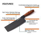 6 pieces Kitchen Knife Set Everich Chef Knives Stainless Steel Nonstick Scissor - 45-Degree Angle