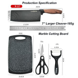 6 pieces Kitchen Knife Set Everich Chef Knives Stainless Steel Nonstick Scissor Cutting Board - Extra Image