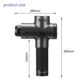 POWERFUL 6 Heads LCD Massage Gun Percussion Vibration Muscle Therapy Deep Tissue Carbon Friber - Extra Image