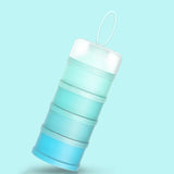 Baby Formula Milk Powder Snack Stackable 4 Layers Dispenser Container Infant Toddler Pink Blue - Front View