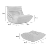 High Back Single Fireside Togo Sofa Chair Cozy Lounge Chair with Ottoman High Density Sponge Multiple Colors Comfortable and Durable (Green)