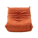 High Back Single Fireside Togo Sofa Chair Cozy Lounge Chair with Ottoman High Density Sponge Multiple Colors Comfortable and Durable (Green) - Side View